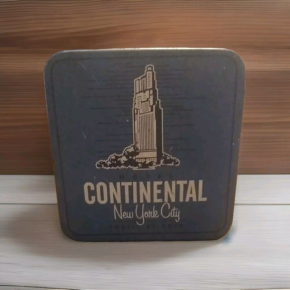 Continental New York City Fossil Watch EMPTY Metal Tin Trinket Box 1999